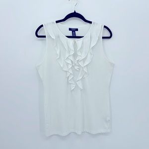 Chaps Ruffle Sleeveless Top